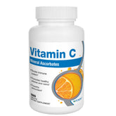 Bottle of Roex Vitamin C Mineral Ascorbates with label