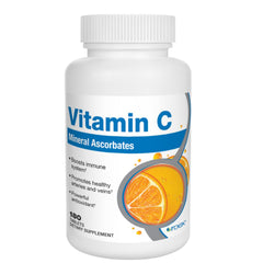 Bottle of Roex Vitamin C Mineral Ascorbates with label