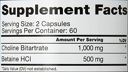 Roex Vitamins Choline Bitartrate product packaging