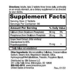Close-up of proanthocyanidin from grape seed extract