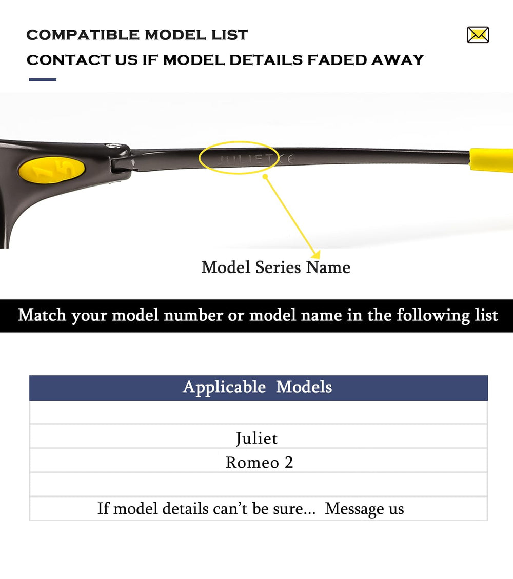 Black flex nose bridge couplers set for Romeo 2 sunglasses