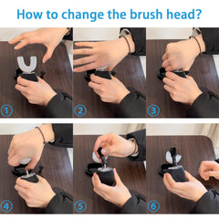 RONGCHUANG Ultrasonic Toothbrush in use with 3D cleaning and timer