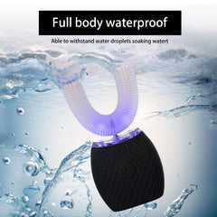 RONGCHUANG Ultrasonic Automatic Toothbrush Black - side angle
