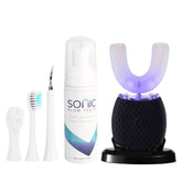 RONGCHUANG Ultrasonic Automatic Toothbrush Black - front view