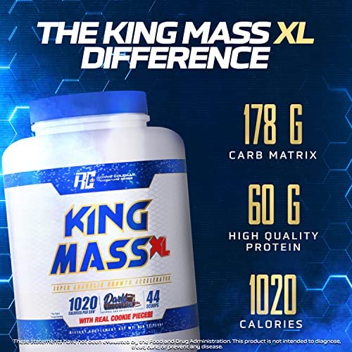 Ronnie Coleman King Mass XL mass gainer 6 lb bottle side view