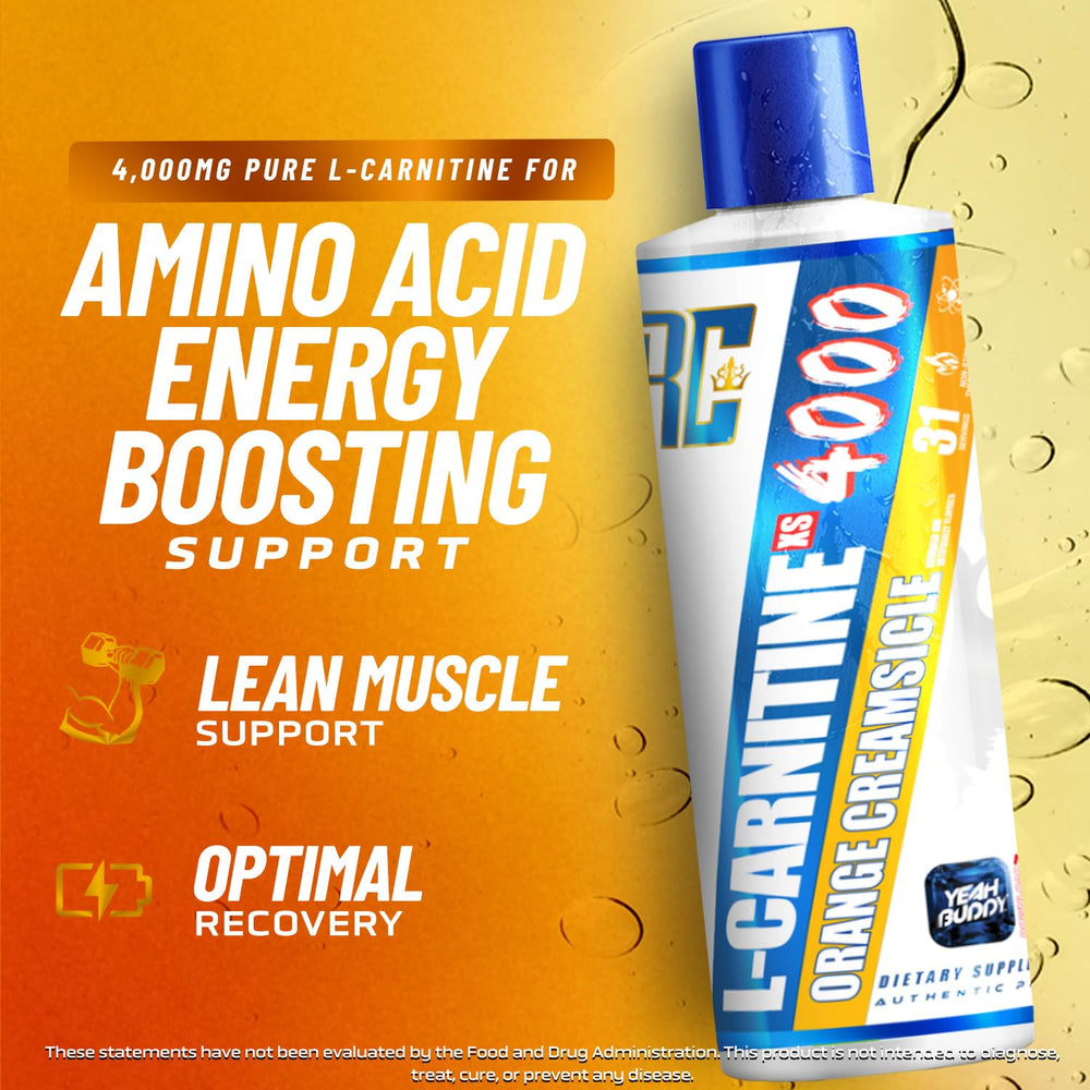 Ronnie Coleman Signature Series L-Carnitine XS 4000 Apple Bomb flavor bottle close-up