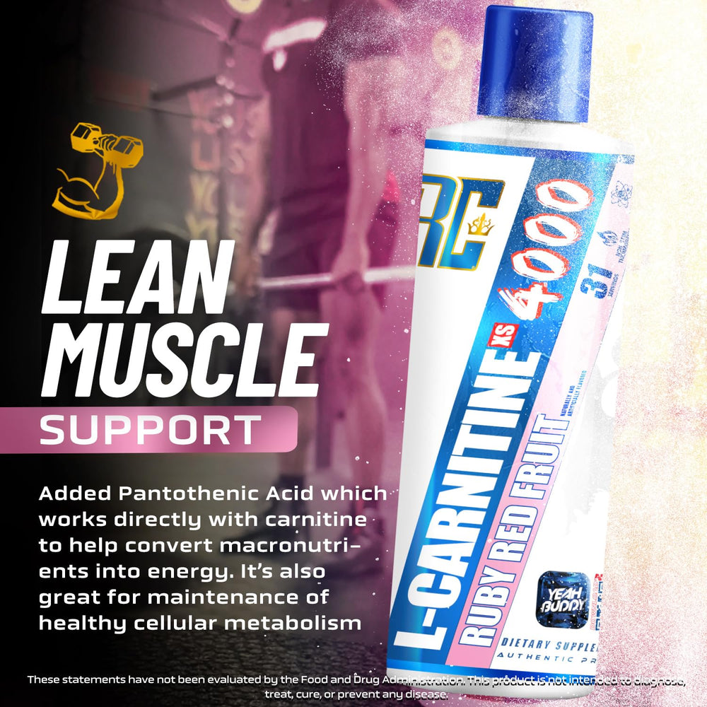Ronnie Coleman Signature Series L-Carnitine XS 4000 Liquid bottle used daily for energy support.
