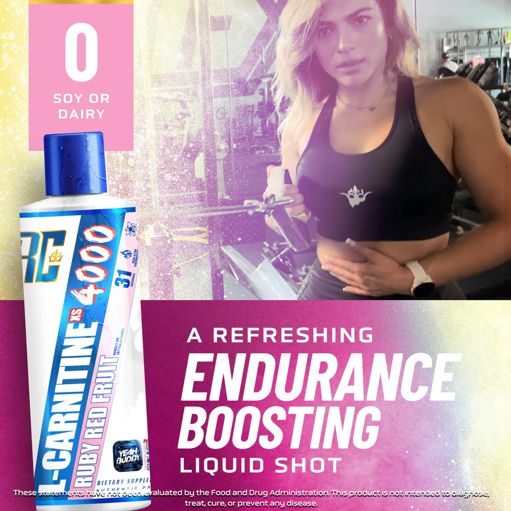 Ronnie Coleman Signature Series L-Carnitine XS 4000 Liquid Berry Blast label highlights flavor.