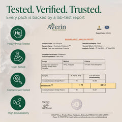 COA label and third-party lab test information