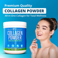 Root Vitality Collagen Peptides Powder container – back label