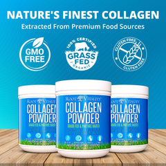 Close-up of ingredients on Root Vitality collagen powder label