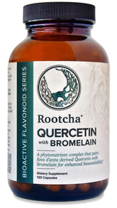 Rootcha Quercetin with Bromelain bottle label