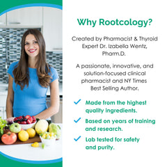 Rootcology capsule in palm showing scale and convenient daily dose