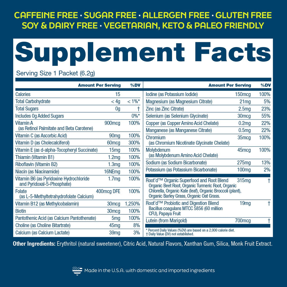 Sugar-free, gluten-free, dairy-free ingredients label