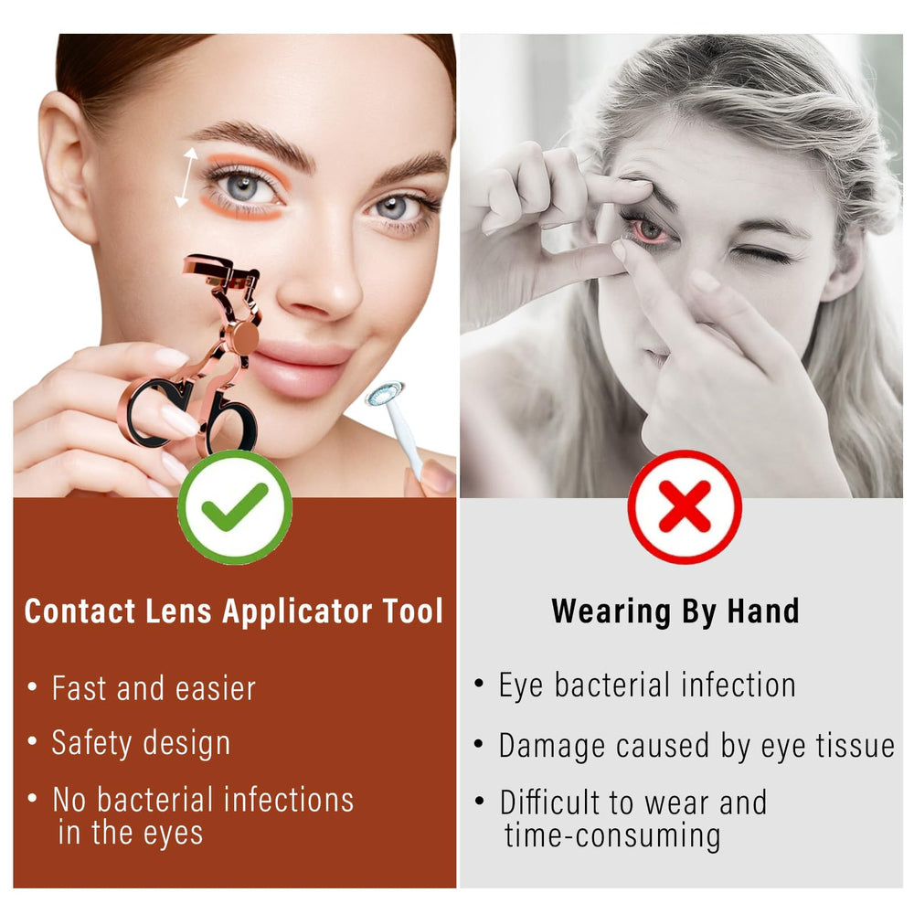 Packaging box for rose gold lens applicator