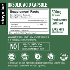 Rosemary leaf extract powder for ursolic acid