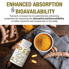 Illustration of the 3-in-1 formula with PEA, Luteolin, and Turmeric