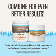 Glass of prepared Hydration Punch ready to drink