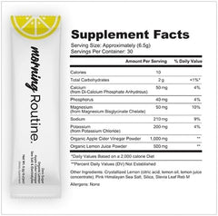 Zero-sugar, keto-friendly Morning Routine electrolyte powder prepared as a drink