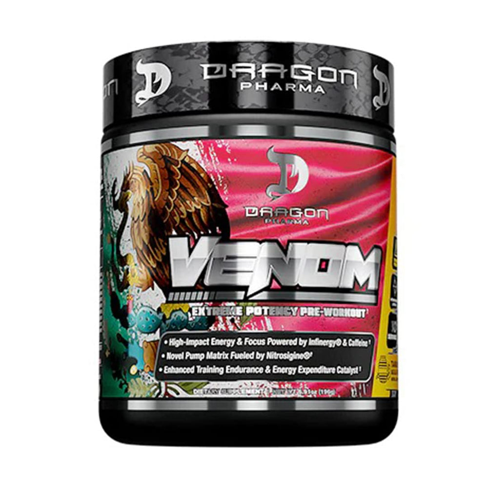 Rowten Connection Venom Extreme pre-workout bottle delivers intense training energy.