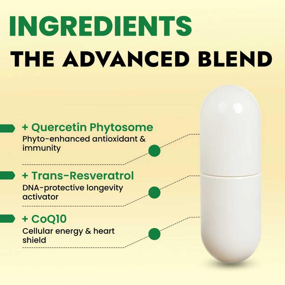Nicotinamide riboside (NR) 1200mg with resveratrol and CoQ10 blend
