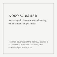 R's KOSO drink served in glass for a gut-friendly routine.