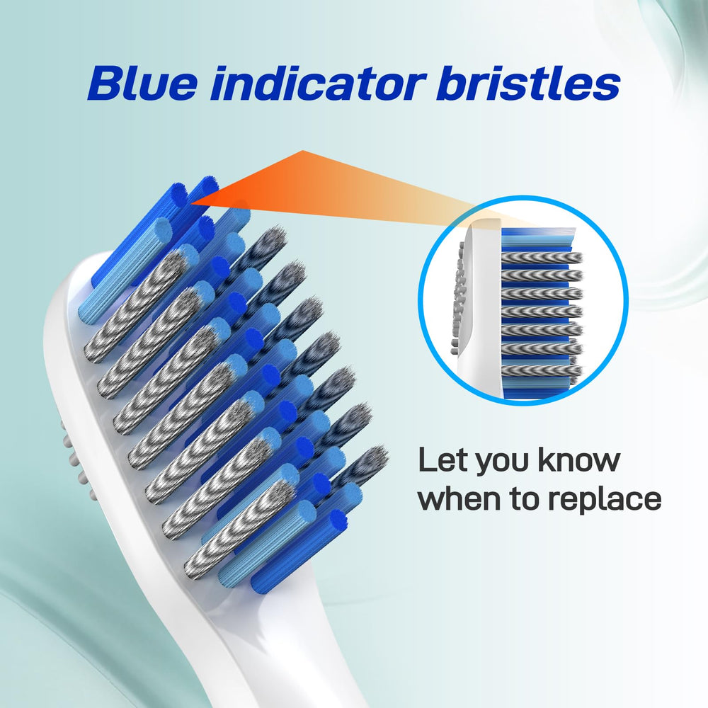 Soft bristles protect tooth enamel and gums