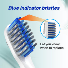 Soft bristles protect tooth enamel and gums