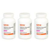 Rugby Calcium Chewable Tablets orange flavor bottle (60 count) in a 3-pack