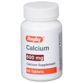 Bottle of Rugby 600 mg Calcium Tablets