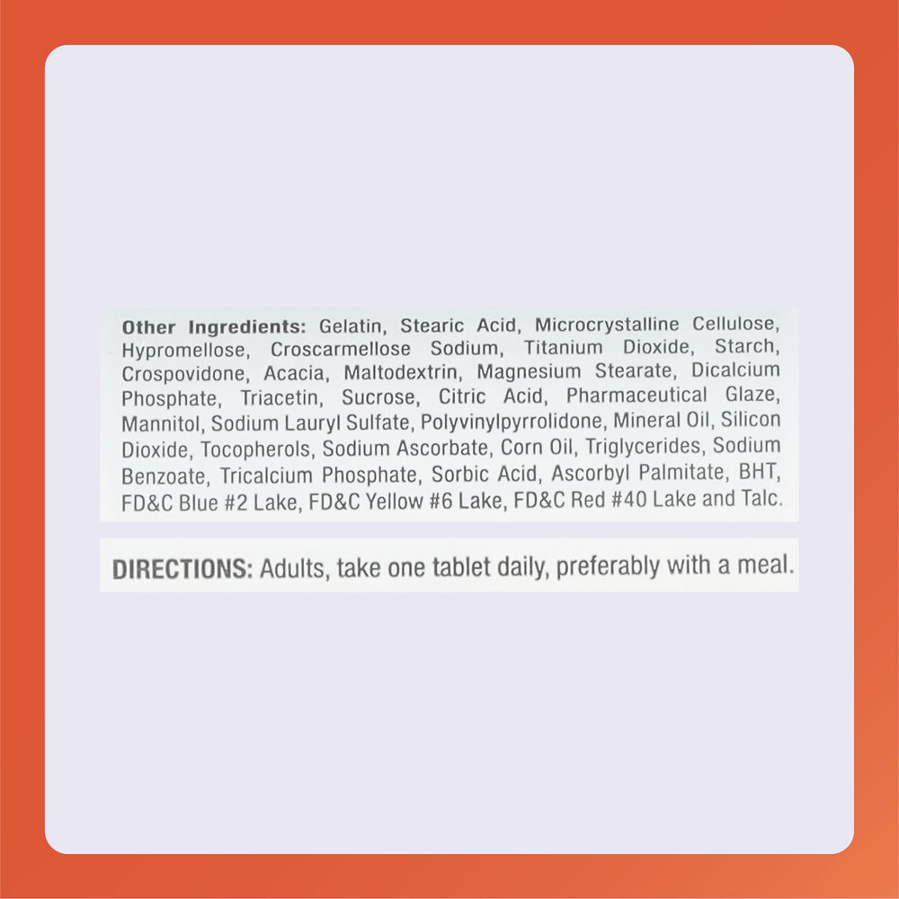 90 tablets pack of Rugby CertaVite Senior Multivitamin/Multimineral