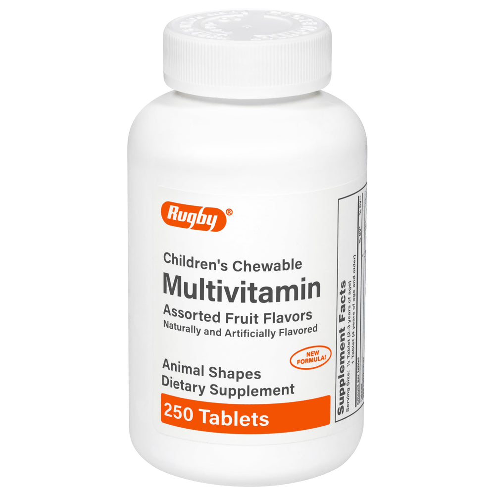 Rugby Children’s Chewable Multivitamin 250-count bottle