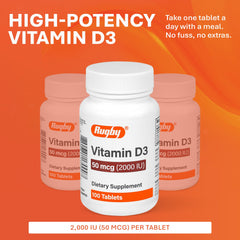Gluten-free Vitamin D3 supplement bottle with label
