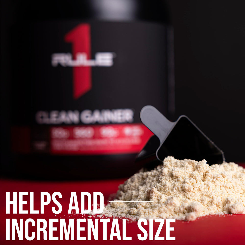 Rule 1 Clean Gainer cookies creme flavor close-up with creamy texture