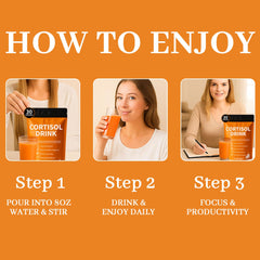 Vegan and gluten-free cortisol support powder packaging