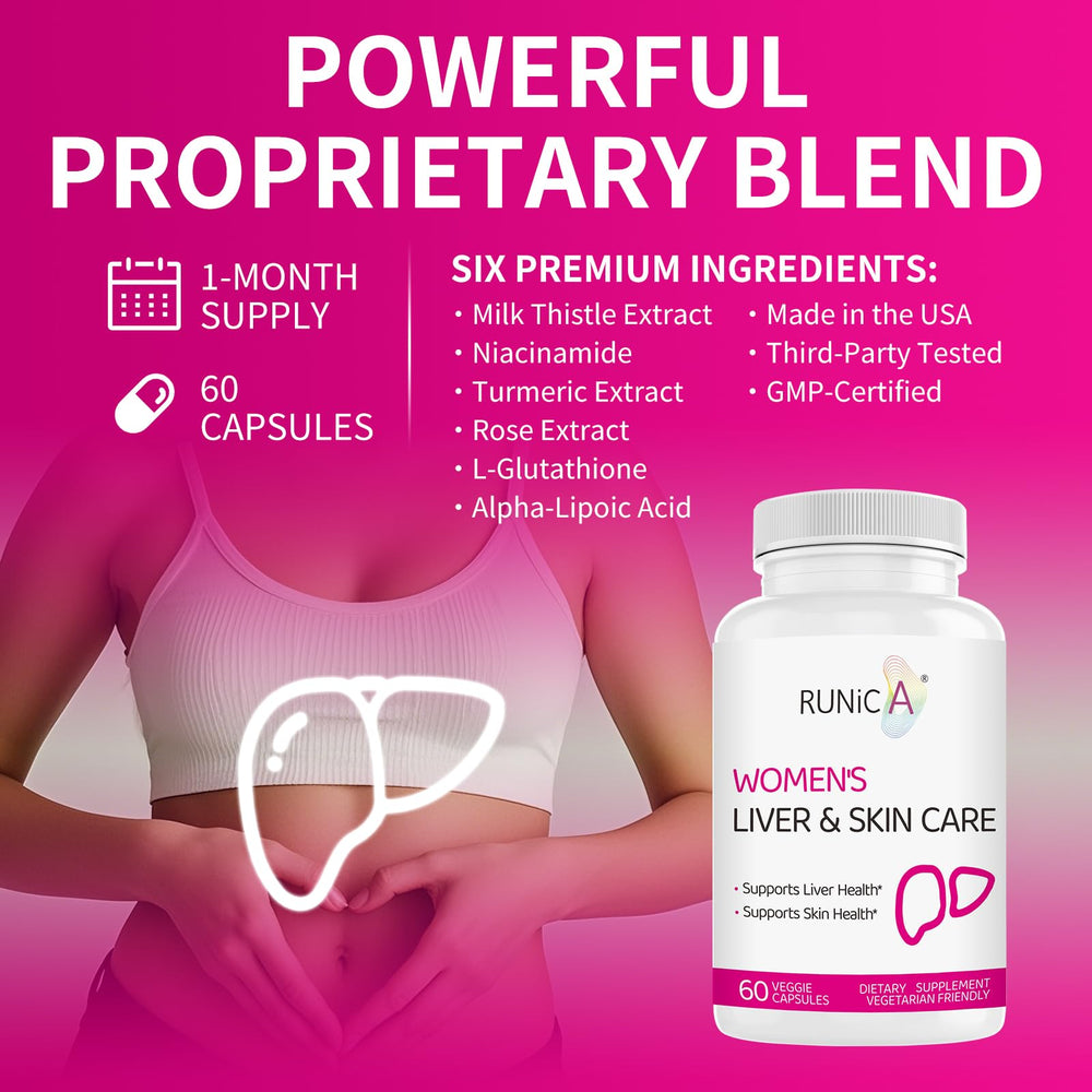 RUNICA capsules in hand for scale showing easy-to-take serving size