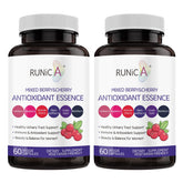 RUNICA front packaging showing mixed berry benefits for daily antioxidant support