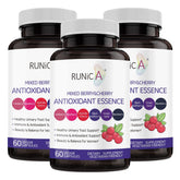 RUNICA front packaging showing 180 vegan capsules, clear product benefits