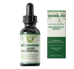 Vegan and Non-GMO logos with Ruolai bottle