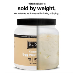 Pouring Rustic Nutrition egg white protein shake for a smooth, high-protein smoothie