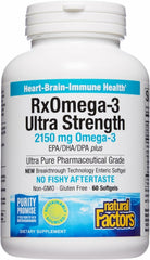Natural Factors RxOmega-3 Ultra Strength bottle with label