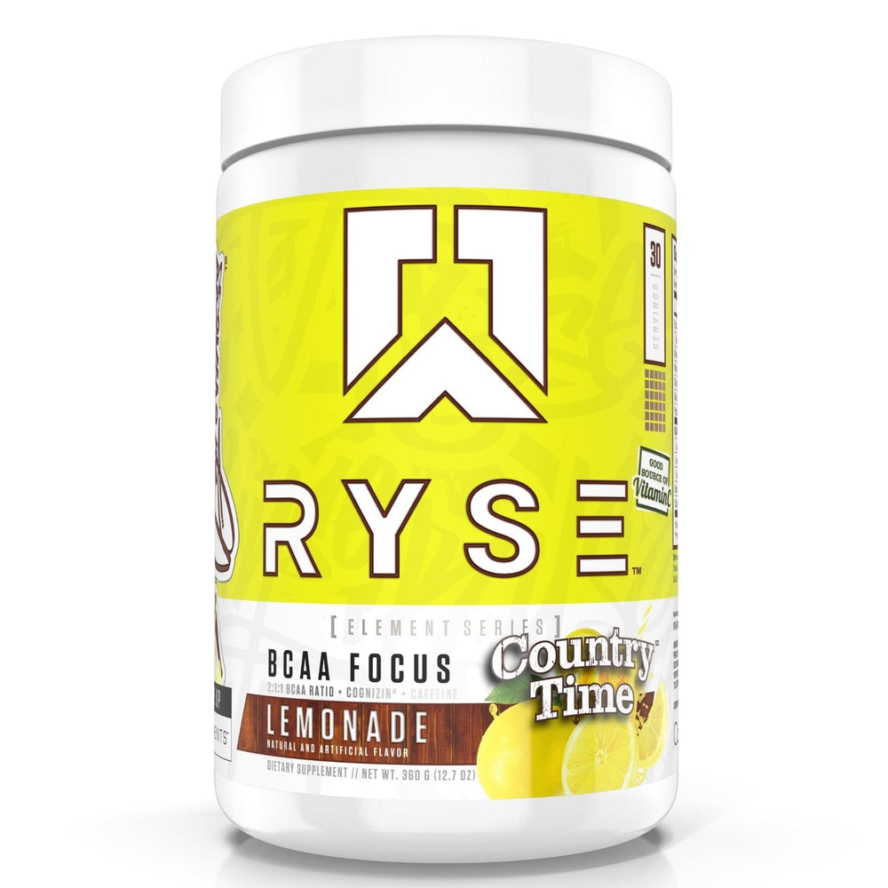 RYSE BCAA Focus Powder Country Time Lemonade front label