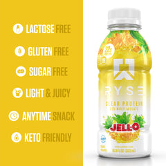 16.9 fl oz bottle shown with 100 calories and 22g protein