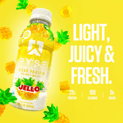 Nutrition facts panel for RYSE Island Pineapple Clear Protein Drink