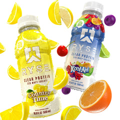 Nutrition facts panel of RYSE Clear Protein Drink