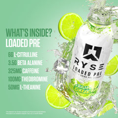 Label close-up highlighting caffeine, beta alanine and citrulline