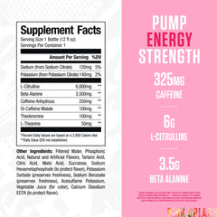 RYSE Pink Splash side view bottle highlight convenient ready-to-drink energy for training