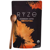 RYZE Mushroom Dark Roast Coffee canister with cup