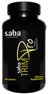 Saba TrimPro bottle label with Thermogenic Fat Burner name