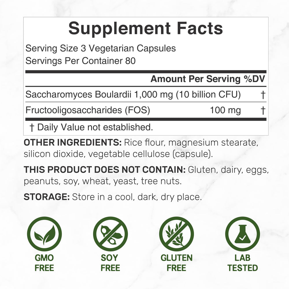 Packaging front view highlighting 10 billion CFU per serving